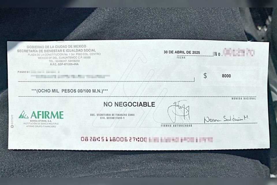 REFORMA tuvo acceso a uno de los cheques de paga a promotores de voto en la elección judicial, expedido desde la Secretaría de Bienestar. La dependencia negó 'financiamiento electoral'.
