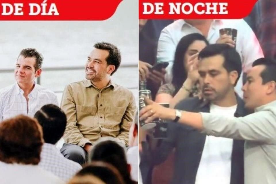 Antes del inicio de la Ley Seca, Jorge Álvarez Máynez acudió al Domo Care, y ayer por la mañana estuvo en un evento en la Presa La Boca.