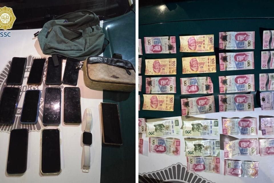 'Como resultado, le aseguraron un arma de fuego corta, nueve cartuchos útiles, 11 teléfonos celulares, un reloj inteligente, un casco de motociclista y dinero en efectivo', explicó la Policía.