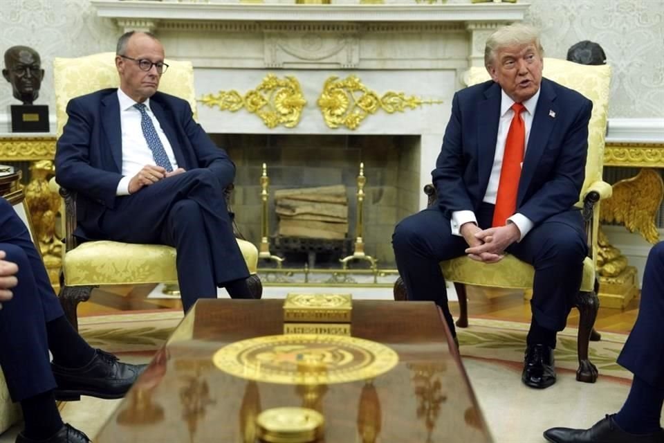 Donald Trump recibió al Canciller alemán, Friedrich Merz, en la Casa Blanca, en un momento en que Europa trata de evitar los aranceles.