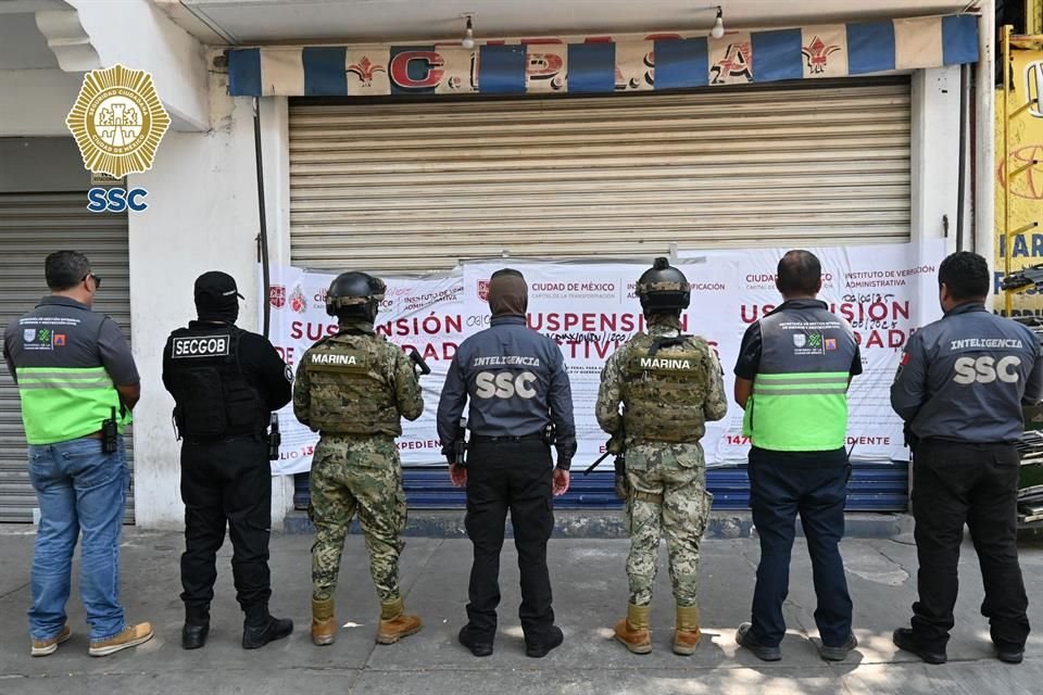 La dependencia también apoyó con personal del Instituto de Verificación Administrativa con acompañamiento en cinco locales.