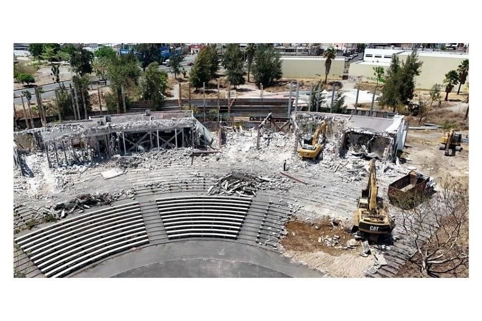 Los espacios destruidos hasta ahora en la Ciudad de las Artes son el foro abierto, la gradería, el cuarto de controles, un área de baños, el skatepark y áreas verdes.