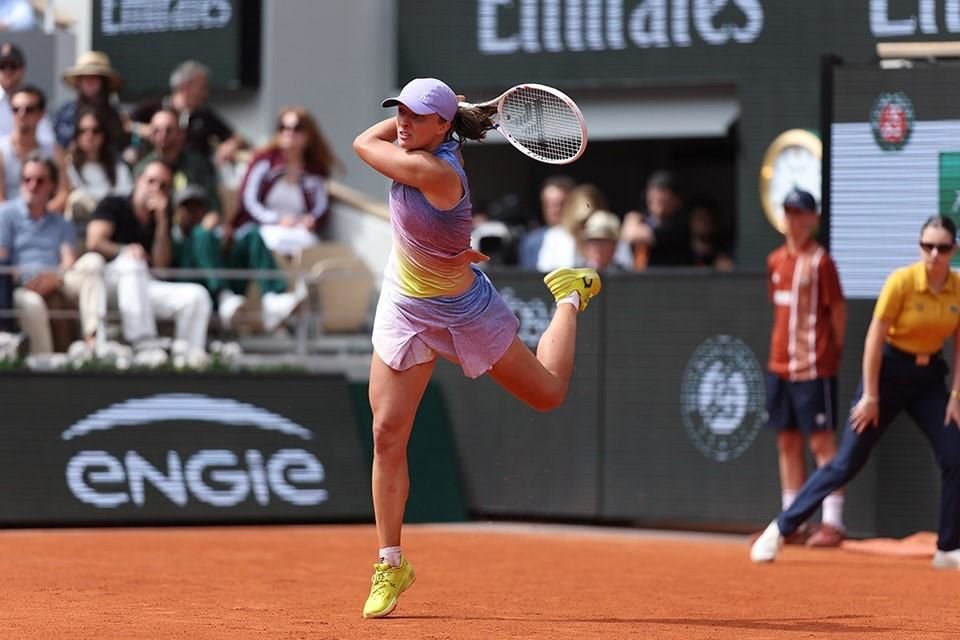 Iga Swiatek en Roland-Garros 2025.