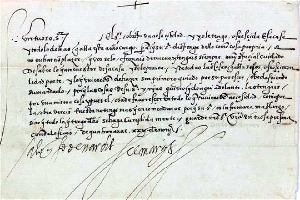 Entre los documentos robados del AGN figura una carta de Hernán Cortés a Diego de Guinea, escrita en 1538, subastada en la casa Swann.