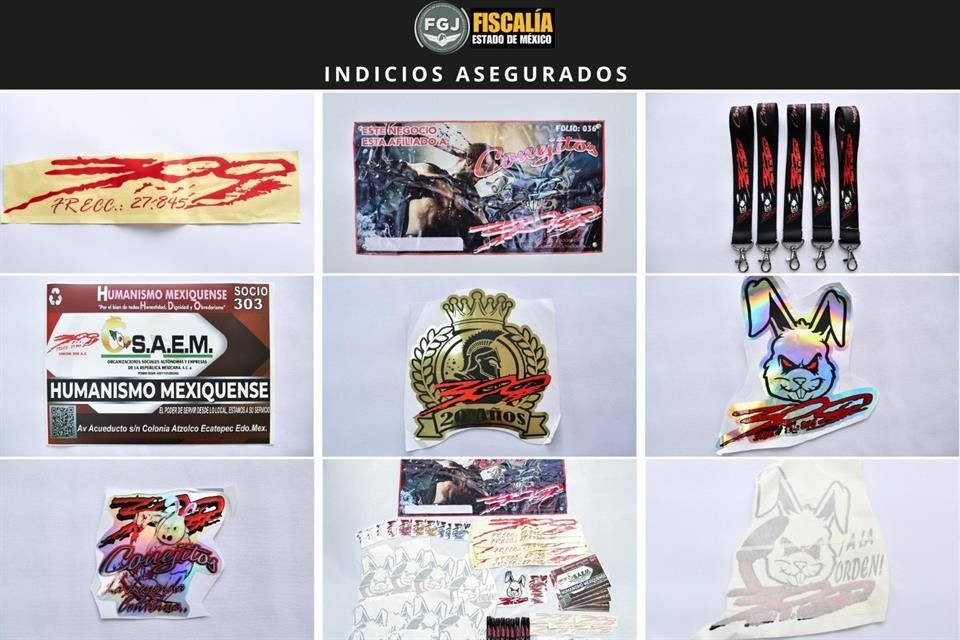 El detenido habría utilizado estampas para marcar las propiedades despojadas y empresas víctimas de extorsión.