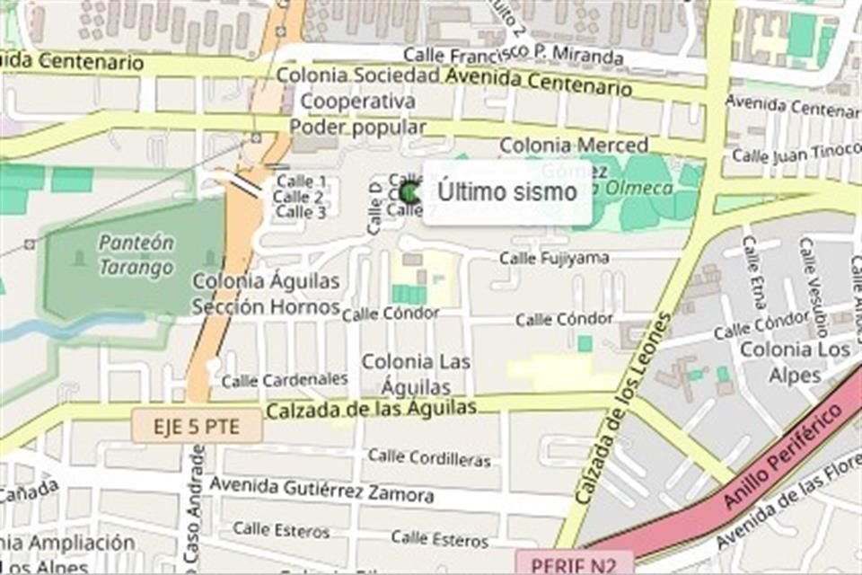 El Sismológico Nacional informó que el epicentro se ubicó en la Colonia Merced Gómez, Alcaldía Álvaro Obregón.