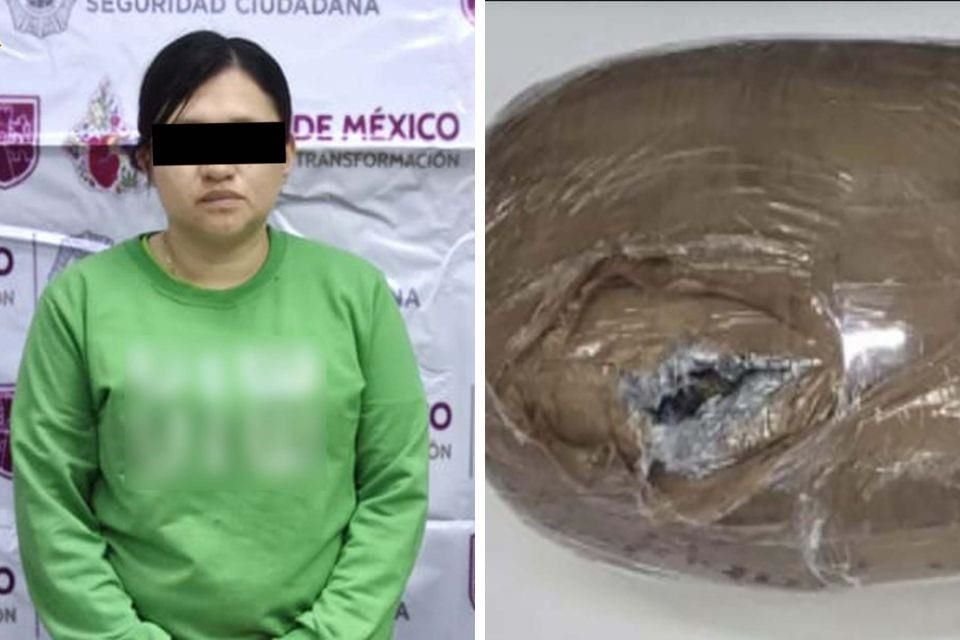 La mujer, de 31 años, acudió con el pretexto de visitar a una persona, sin embargo, su nerviosismo y una forma de actuar sospechosa la delataron.