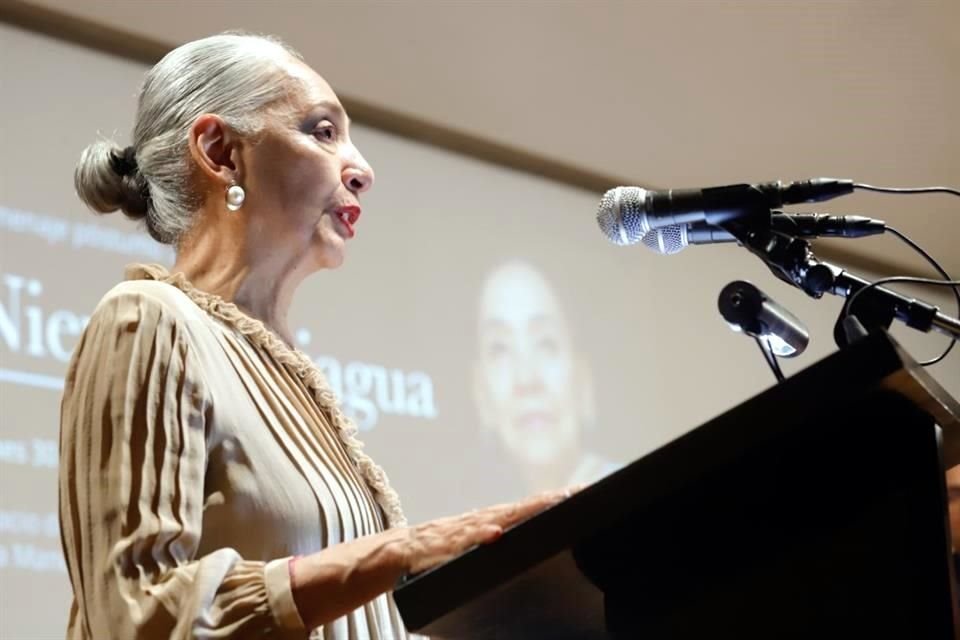 Aurora Paniagua, sobrina de la coreógrafa y bailarina, agradeció el homenaje que se realizó en la Sala Ponce de Bellas Artes.