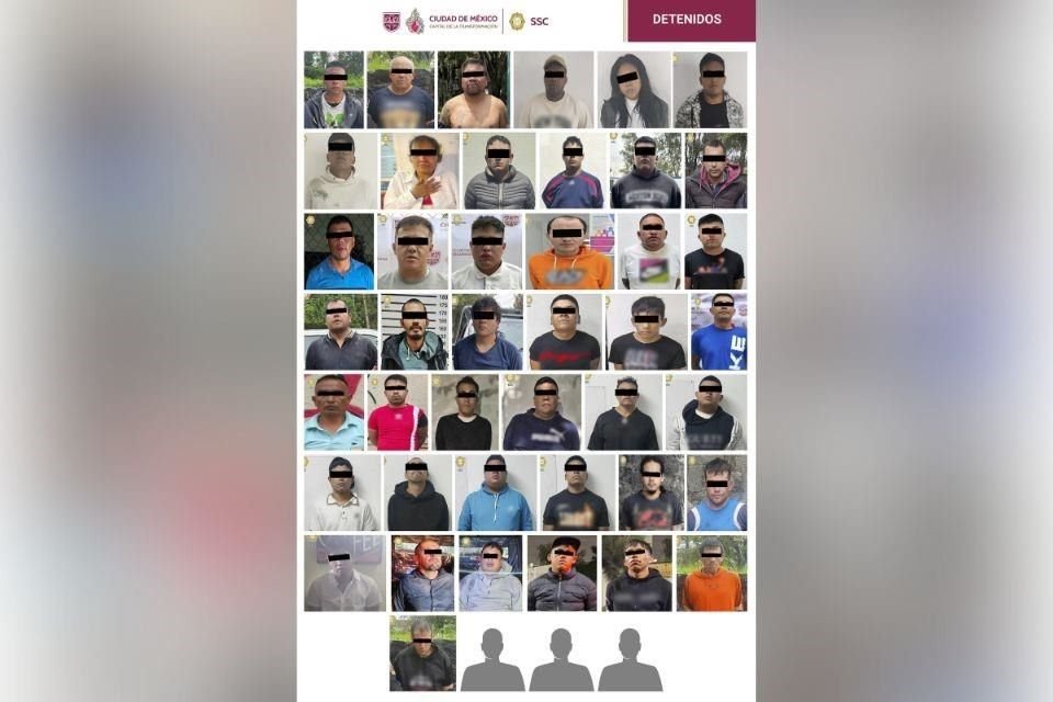 Detienen a 46 en CDMX por homicidio, extorsión y robo; destacan casos en Iztacalco y Cuauhtémoc.