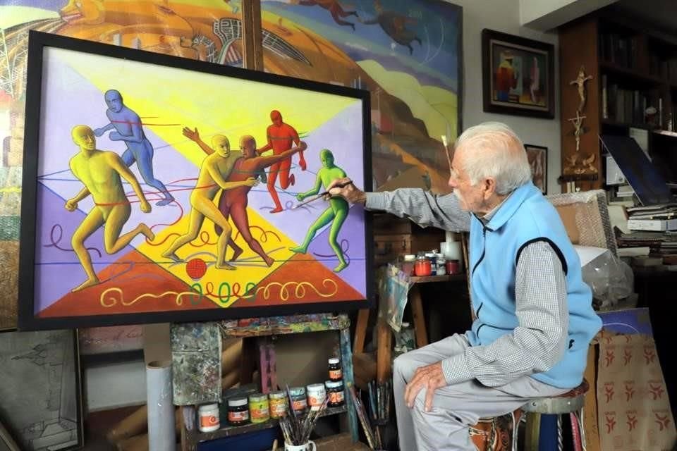 El taller del 'Güero' Estrada, como le decía Frida Kahlo, alberga unas 500 obras que dejan ver su diversidad de intereses plásticos.
