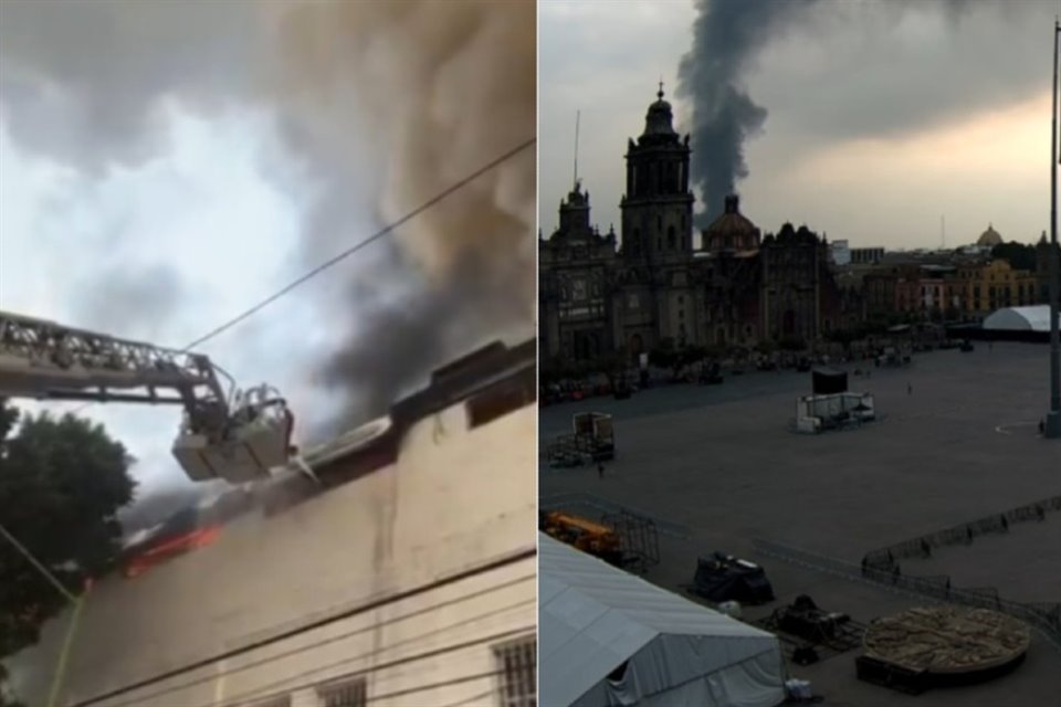 Según reportes preliminares, el fuego comenzó antes de las 6:00 horas en el tercer nivel del inmueble.
