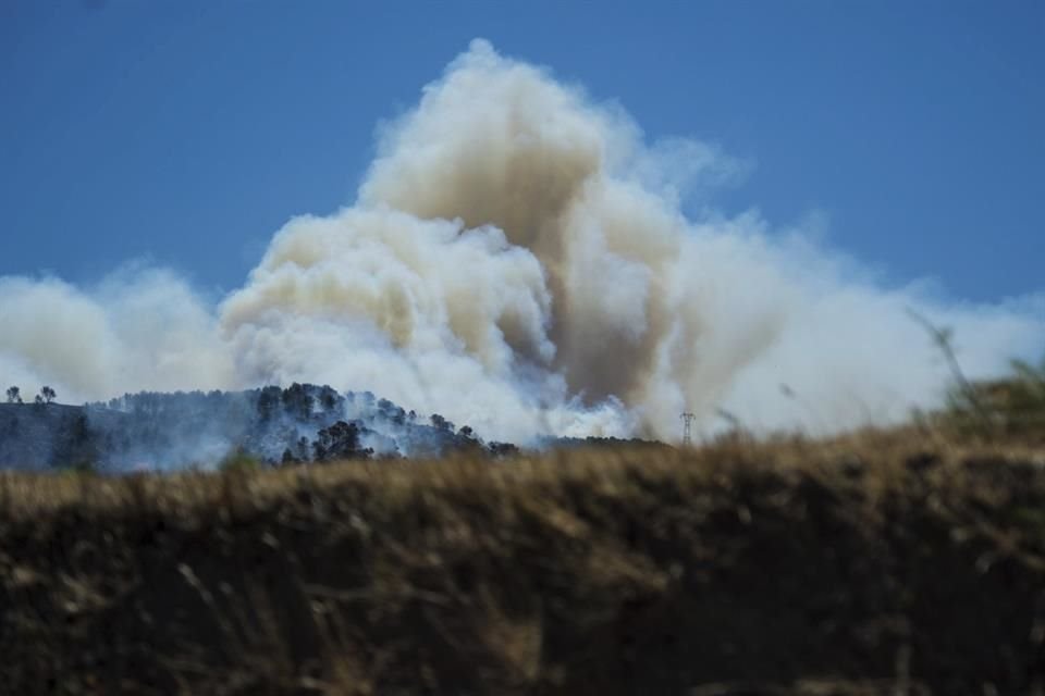 Una nube de humo sobre las colinas cerca de Marsella, en el sur de Francia, el martes 8 de julio de 2025.