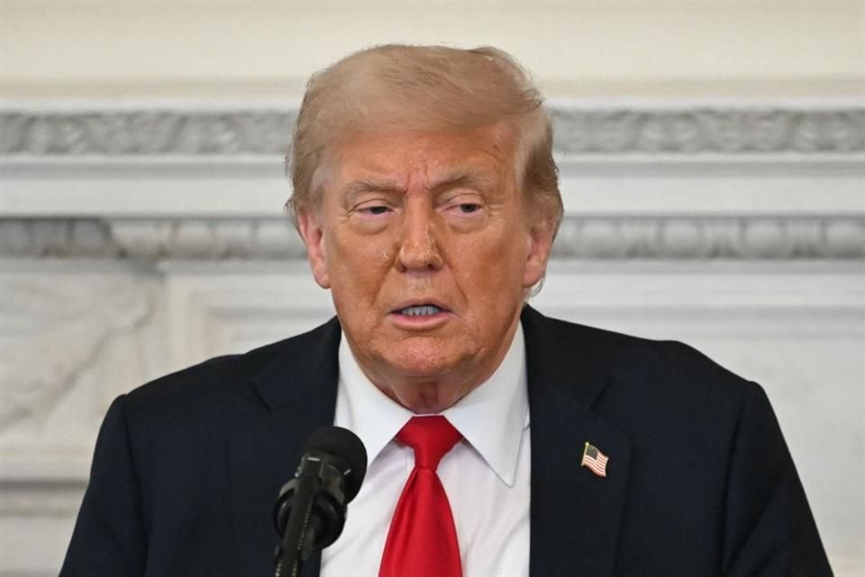 El Presidente Donald Trump durante un almuerzo en la Casa Blanca, el 14 de julio del 2025.