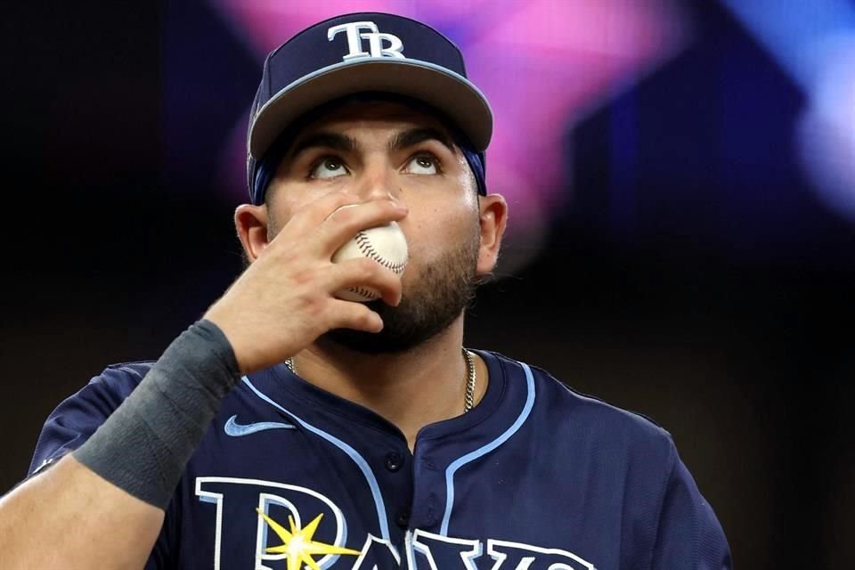 Jonathan Aranda también pegó imparable en el Juego de Estrellas de la MLB en la octava entrada.