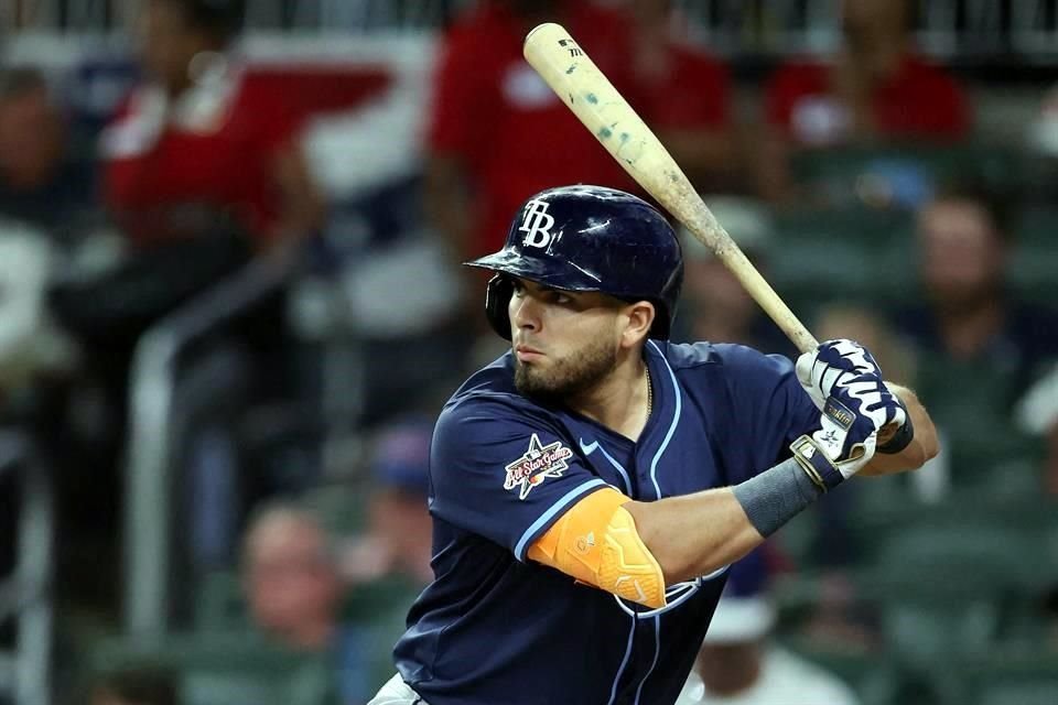 Jonathan Aranda estuvo cerca de darle vida a la Liga Americana, pero ninguno de sus swings fue cuadrangular y cayeron en el desempate.