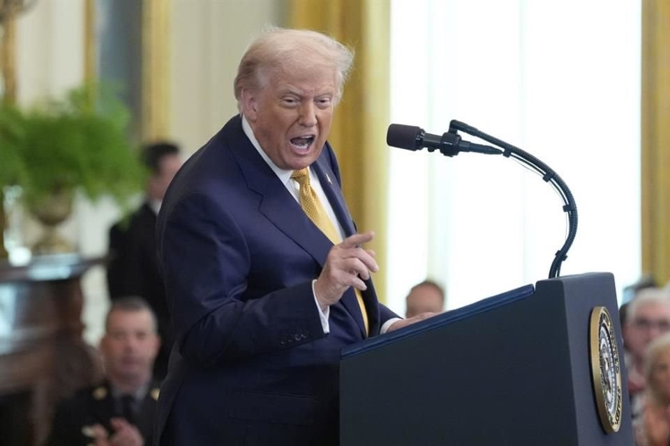 El Presidente Donald Trump durante una ceremonia en la Casa Blanca, el 16 de julio del 2025.