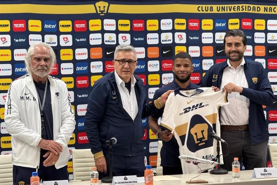 El ecuatoriano Pedro Vite ya viste la playera de Pumas y espera ser un elemento clave en el medio campo del cuadro universitario.