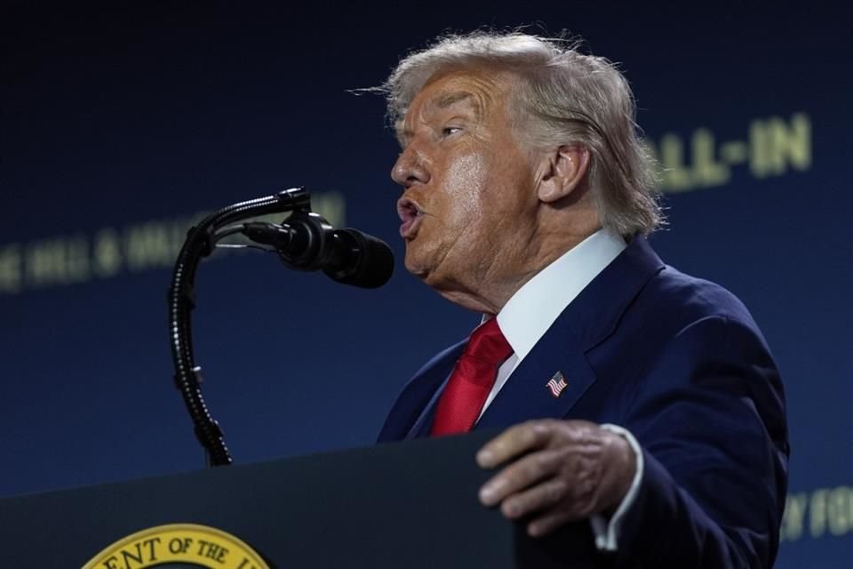 El Presidente Donald Trump durante una cumbre en Washington, el 23 de julio del 2025.