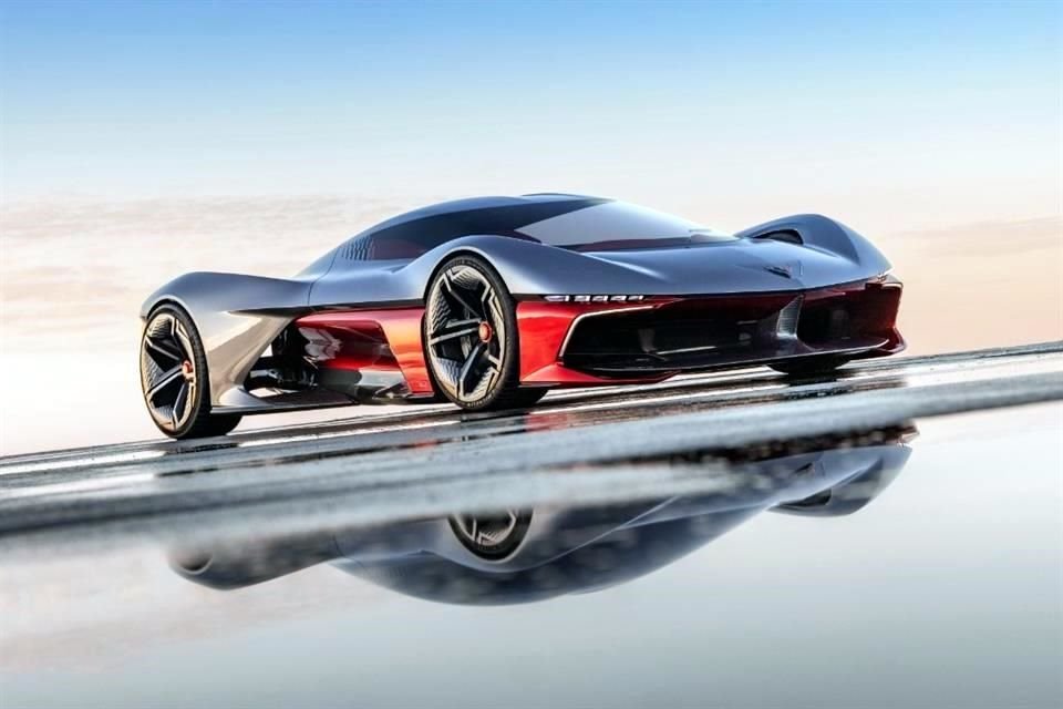 It combines inspiration from racing simulators and the iconic features of the Corvette.