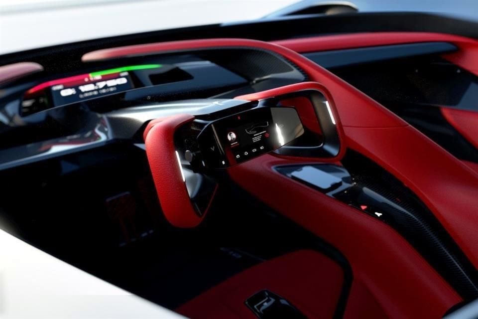 The cabin has futuristic features.