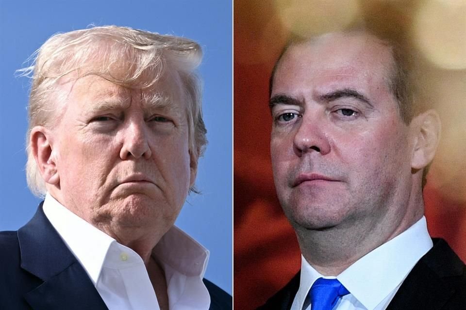 Trump dijo que le había 'ordenado a 2 submarinos nucleares' que se reposicionaran, en respuesta a amagos de Medvedev, ex Mandatario ruso.