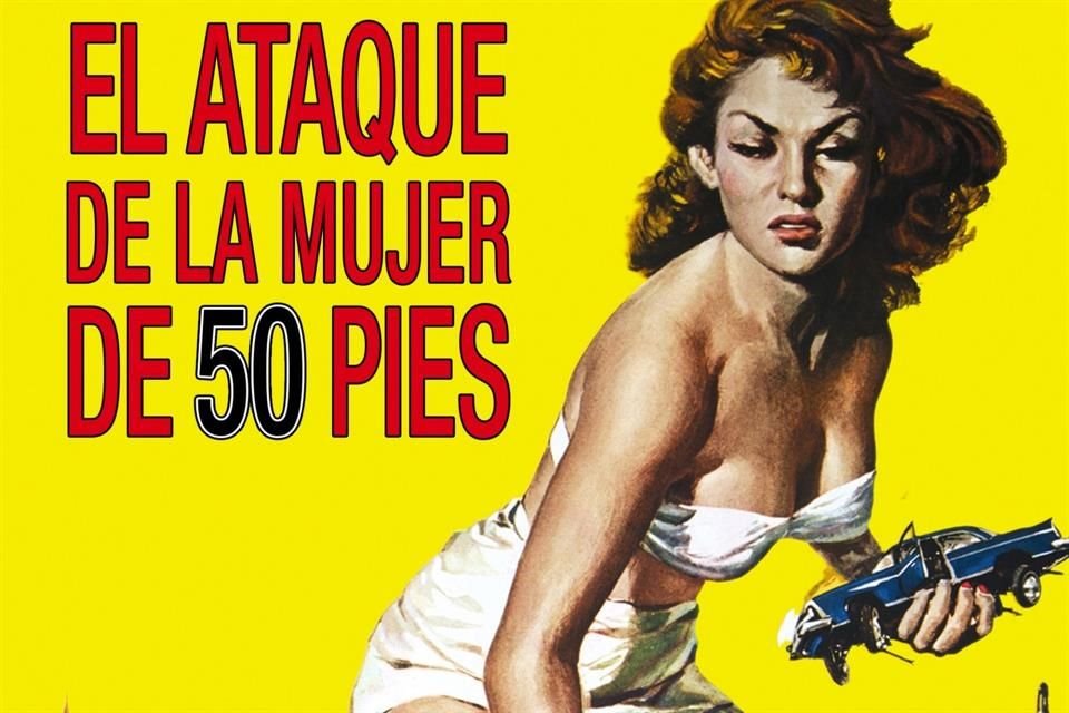'El Ataque de la Mujer de 50 Pies' sigue a una adinerada heredera que, tras un encuentro con extraterrestres, se convierte en un gigante y busca vengarse de su marido infiel.