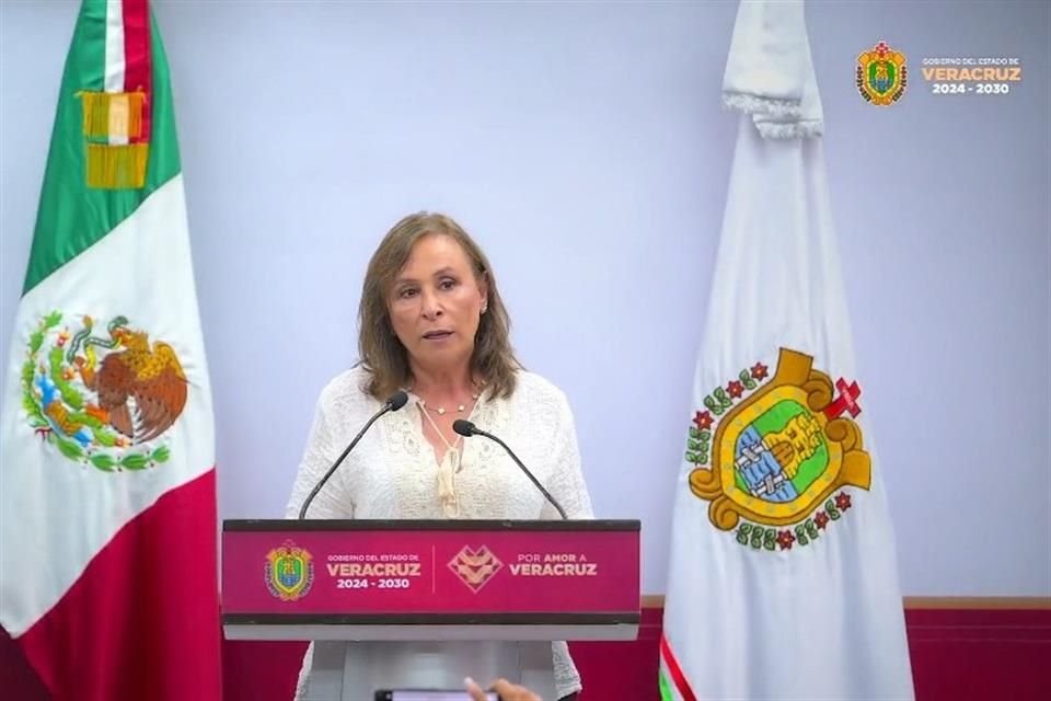 La Gobernadora de Veracruz, Rocío Nahle, ofreció conferencia de prensa este 5 de agosto.