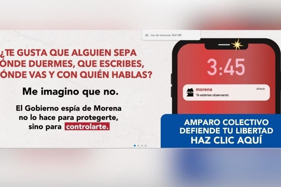 Santiago Torreblanca, coordinador jurídico del PAN, llamó a la ciudadanía a sumarse al amparo colectivo en contra de las 'Leyes Espía'.
