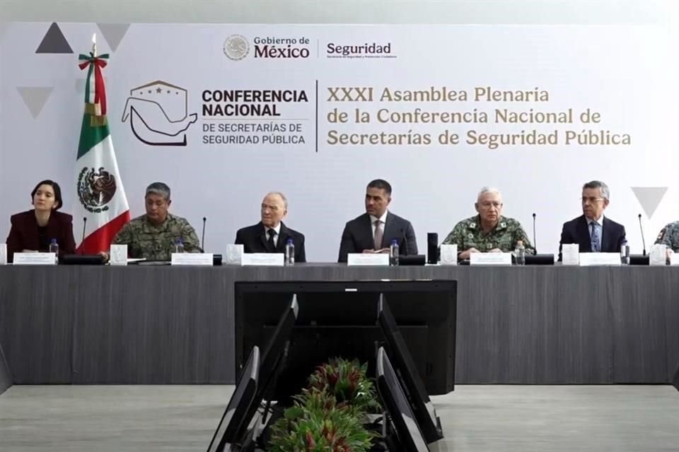 A la Asamblea Plenaria de la Conferencia Nacional de Secretarías de Seguridad Pública acudieron integrantes del Gabinete de Seguridad federal.