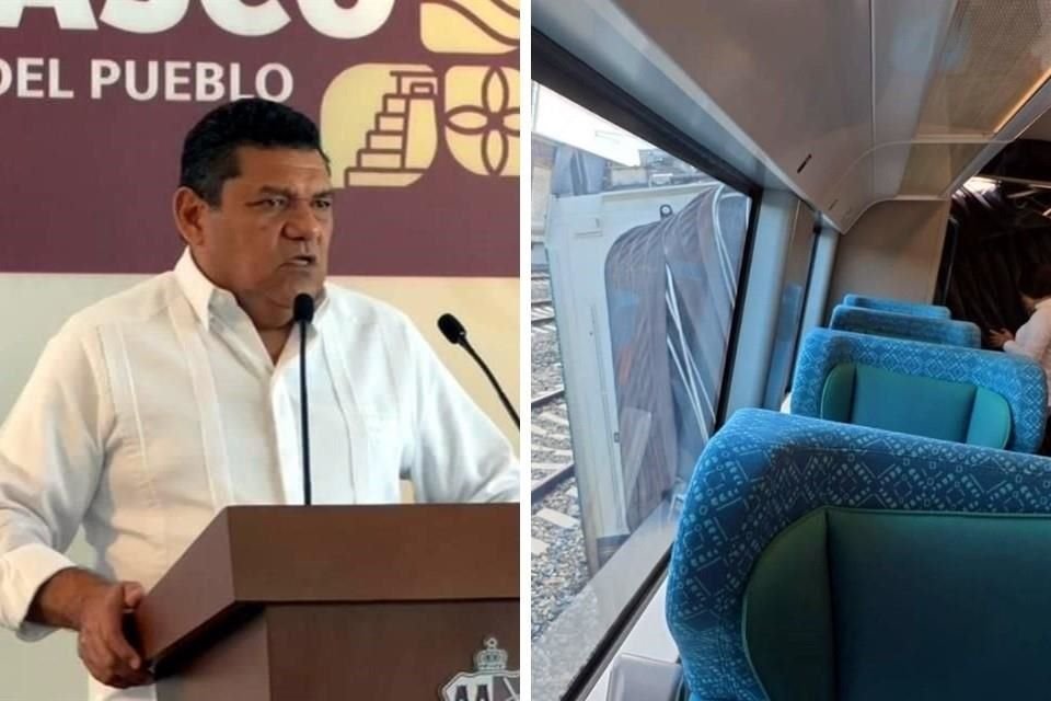 Os legisladores do PAN denunciaram Javier May, governador de Tabasco e ex-diretor da Fonatur, pelo recente descarrilamento do Trem Maia.