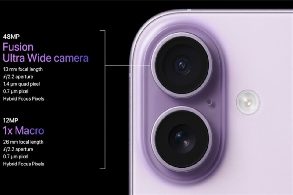 El iPhone 17 tendrá una cámara fusión ultra gran angular de 48 Megapixeles.