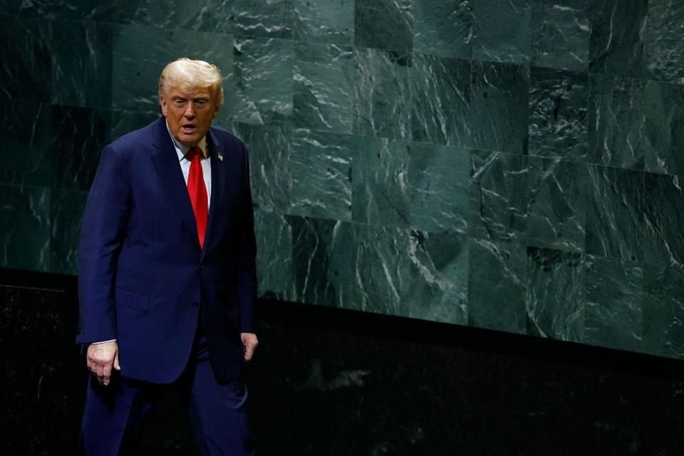 El Presidente Donald Trump en la Asamblea General de las Naciones Unidas, el 23 de septiembre.