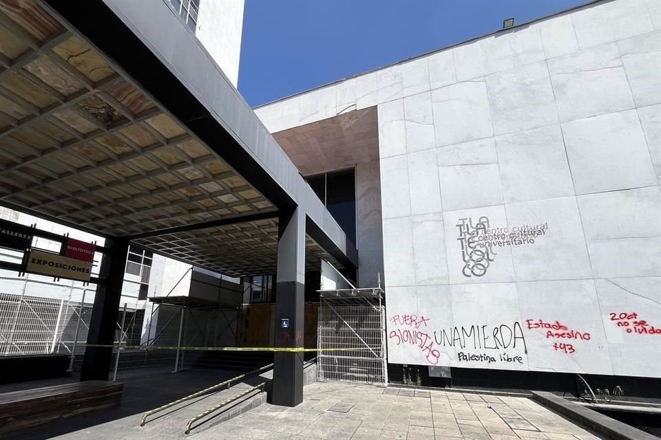 La UNAM condenó la violencia contra sus instalaciones y consideró una afrenta los daños al espacio que nació como un Memorial del 68.