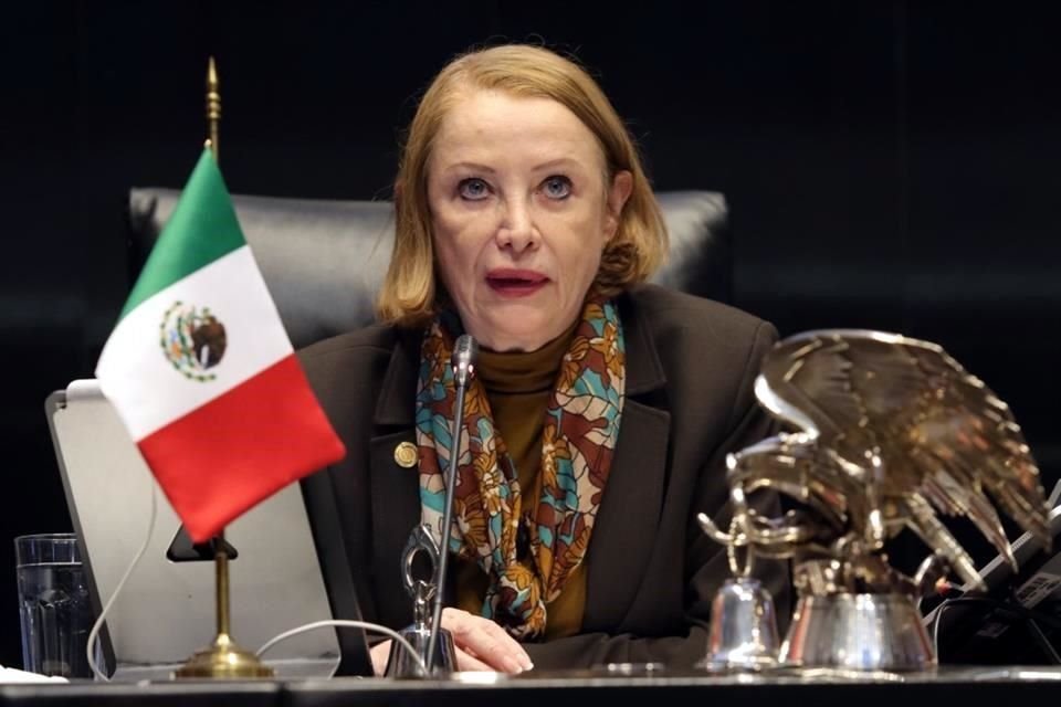La Presidenta de la Mesa Directiva del Senado, la morenista Laura Itzel Castillo.