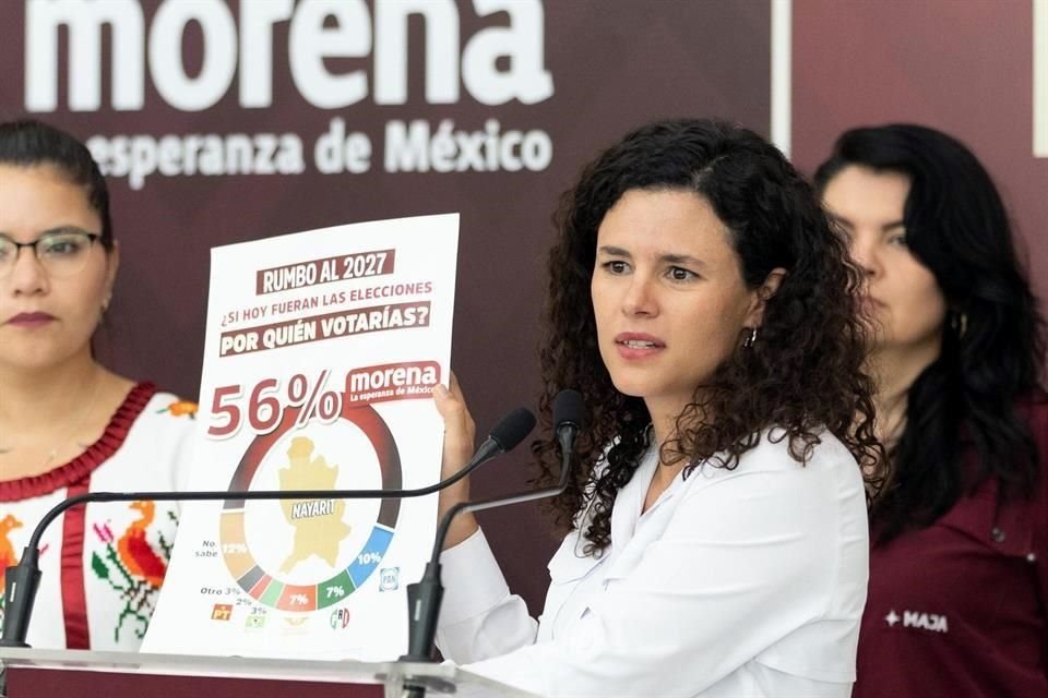 Desde Nayarit, Luisa Alcalde, dirigente de Morena, aseguró que está cumpliendo los objetivos del ex Presidente Andrés Manuel López Obrador, uno de los fundadores del partido.