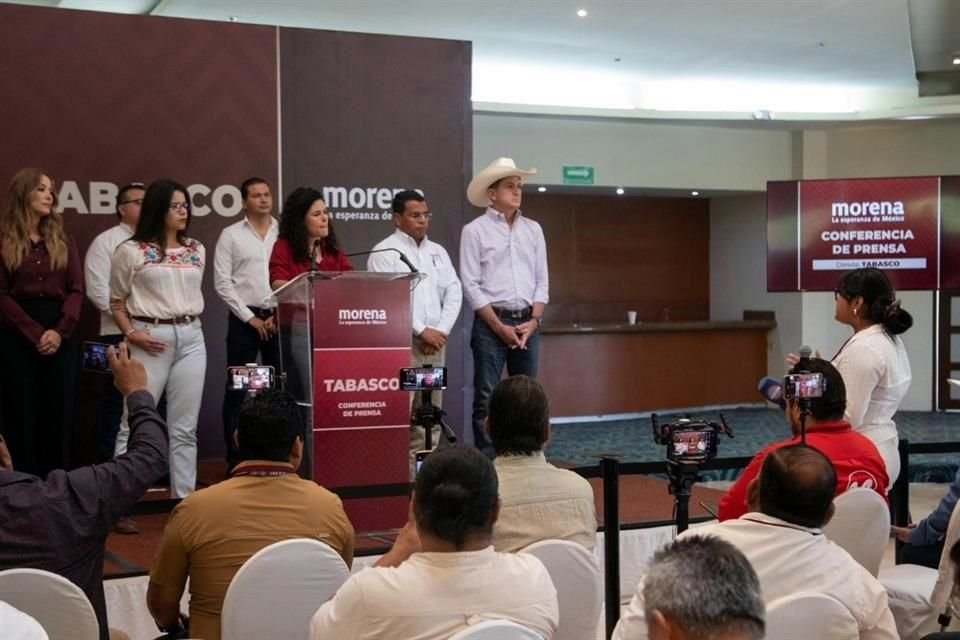 En la conferencia, la dirigente morenista negó que exista alguna investigación sobre Adán Augusto López.