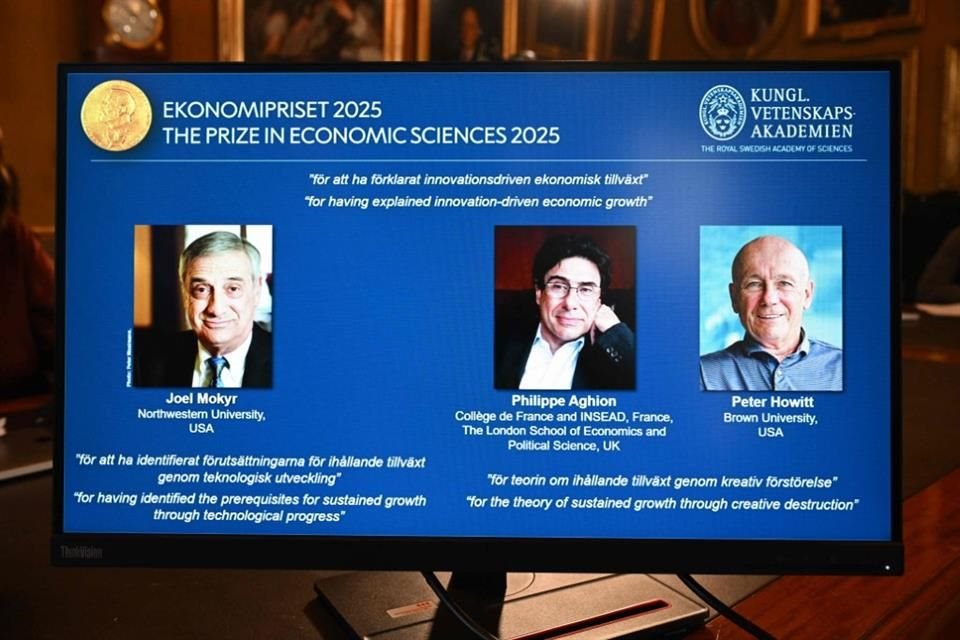 Joel Mokyr, Philippe Aghion y Peter Howitt ganaron el Nobel de Economía por su trabajo sobre el impacto de la tecnología en el crecimiento.