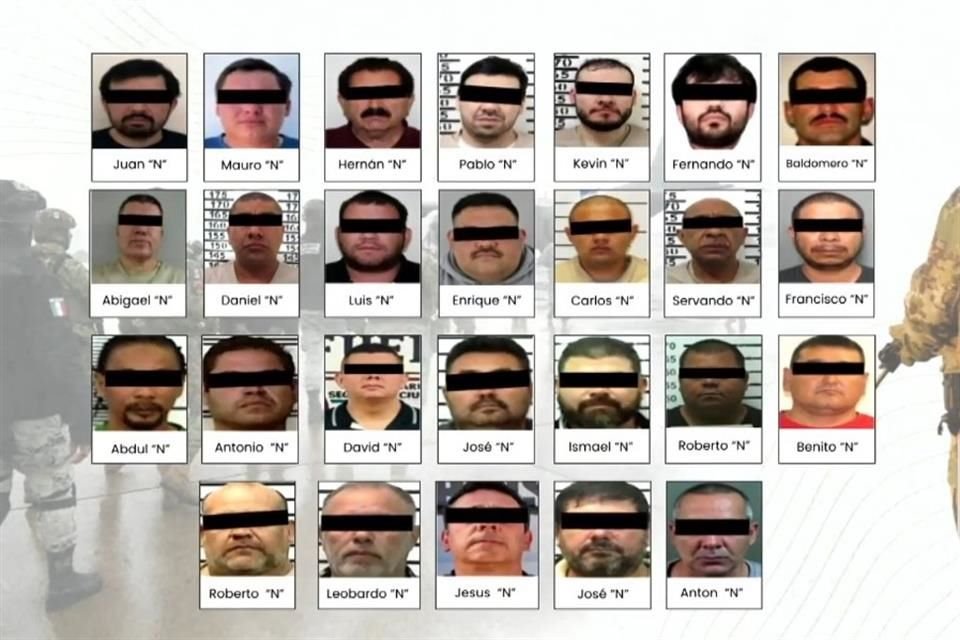 Los 26 reos que fueron trasladados a Estados Unidos.