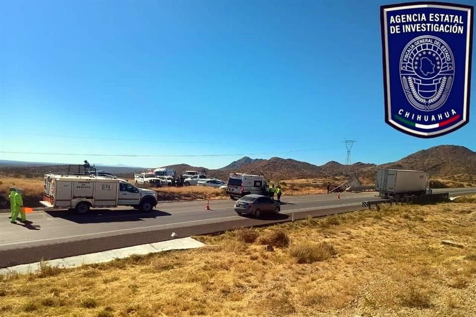 El percance ocurrió la tarde del martes en el kilómetro 183+300 de la carretera Gómez Palacio-Jiménez.