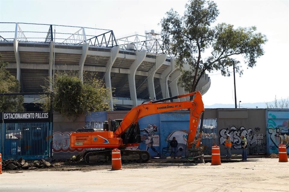 Las obras ya se observan afuera de la estructura.