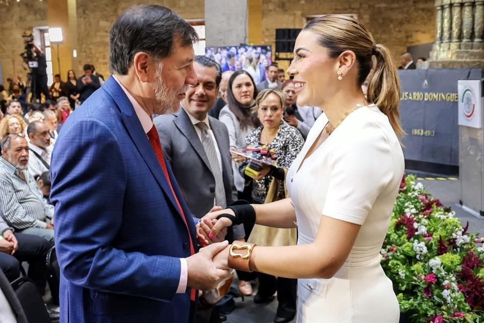 La Mandataria morenista acompañó a Noroña a su informe como presidente del Senado.