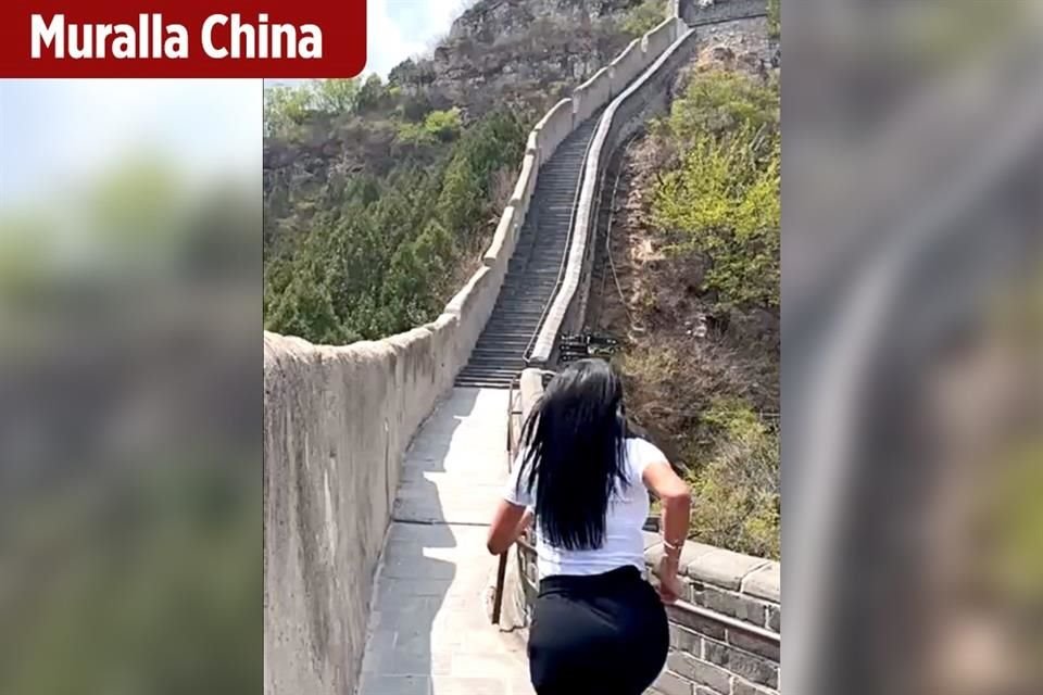 En redes, la diputada morenista Sandra Anaya muestra recorridos por destinos como la Muralla China y Santorini; responde a críticas.