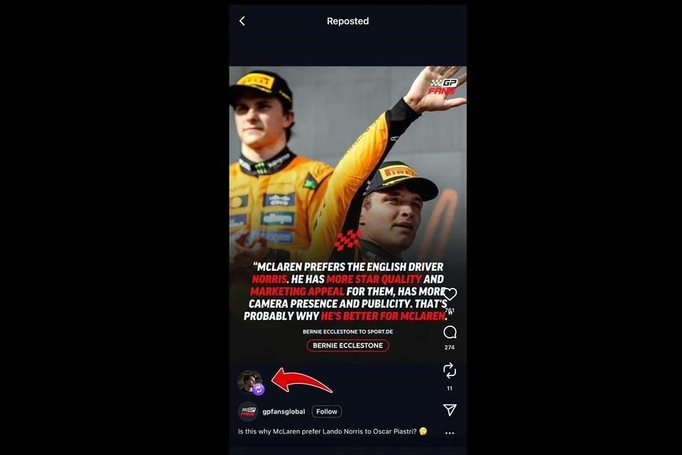 La imagen que ha generado polémica en McLaren.