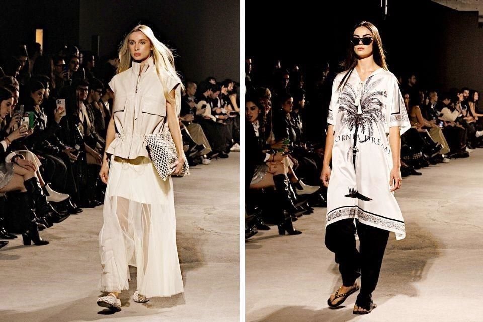 Además del negro, lucieron los tonos arena.