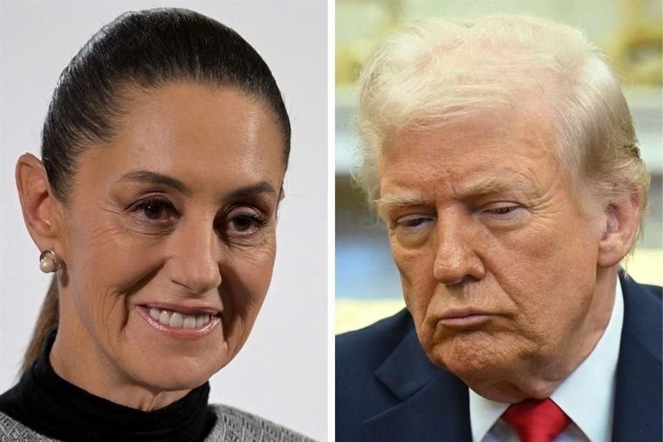 Claudia Sheinbaum, president van Mexico, en Donald Trump, president van de Verenigde Staten.