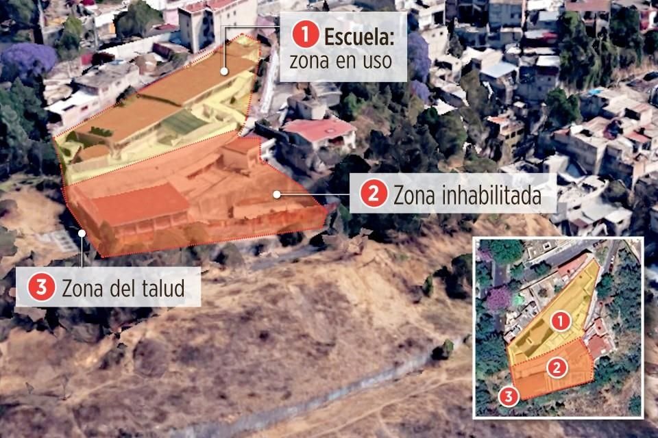 El Preescolar Luis Morquio se ubica en una zona de taludes de Álvaro Obregón.