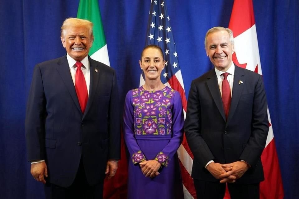 Claudia Sheinbaum calificó como positiva la primera reunión trilateral con su homólogo de EU, Donald Trump, y el Primer Ministro de Canadá, Mark Carney, aunque admitió la falta de acuerdos concretos.