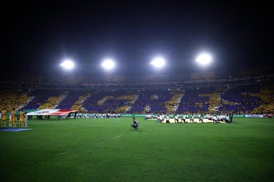 Más del color en la casa de los Tigres. Enorme mosaico.
