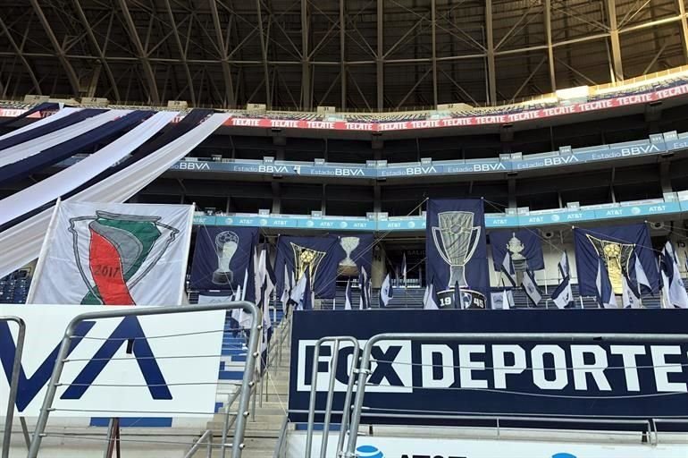 El BBVA ya está listo para recibir el duelo por el título de la Copa MX entre Rayados y Xolos.