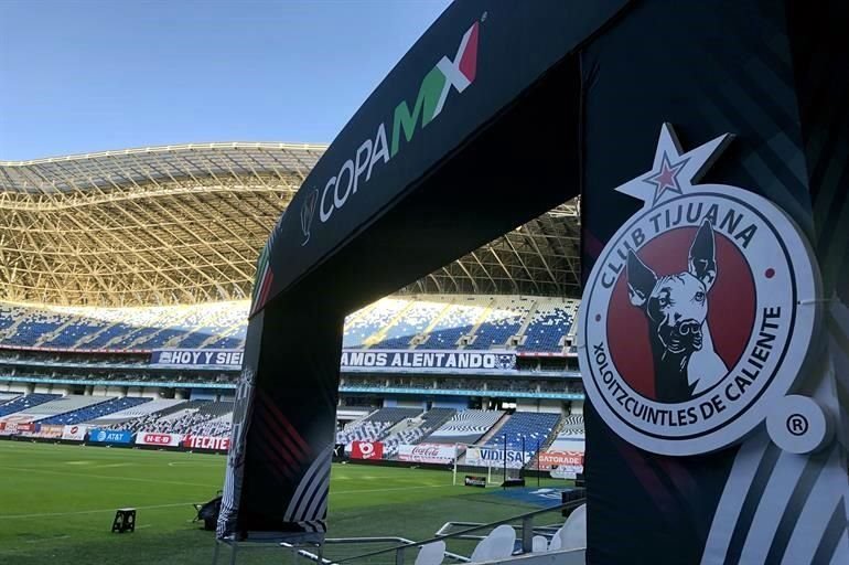 El BBVA ya está listo para recibir el duelo por el título de la Copa MX entre Rayados y Xolos.